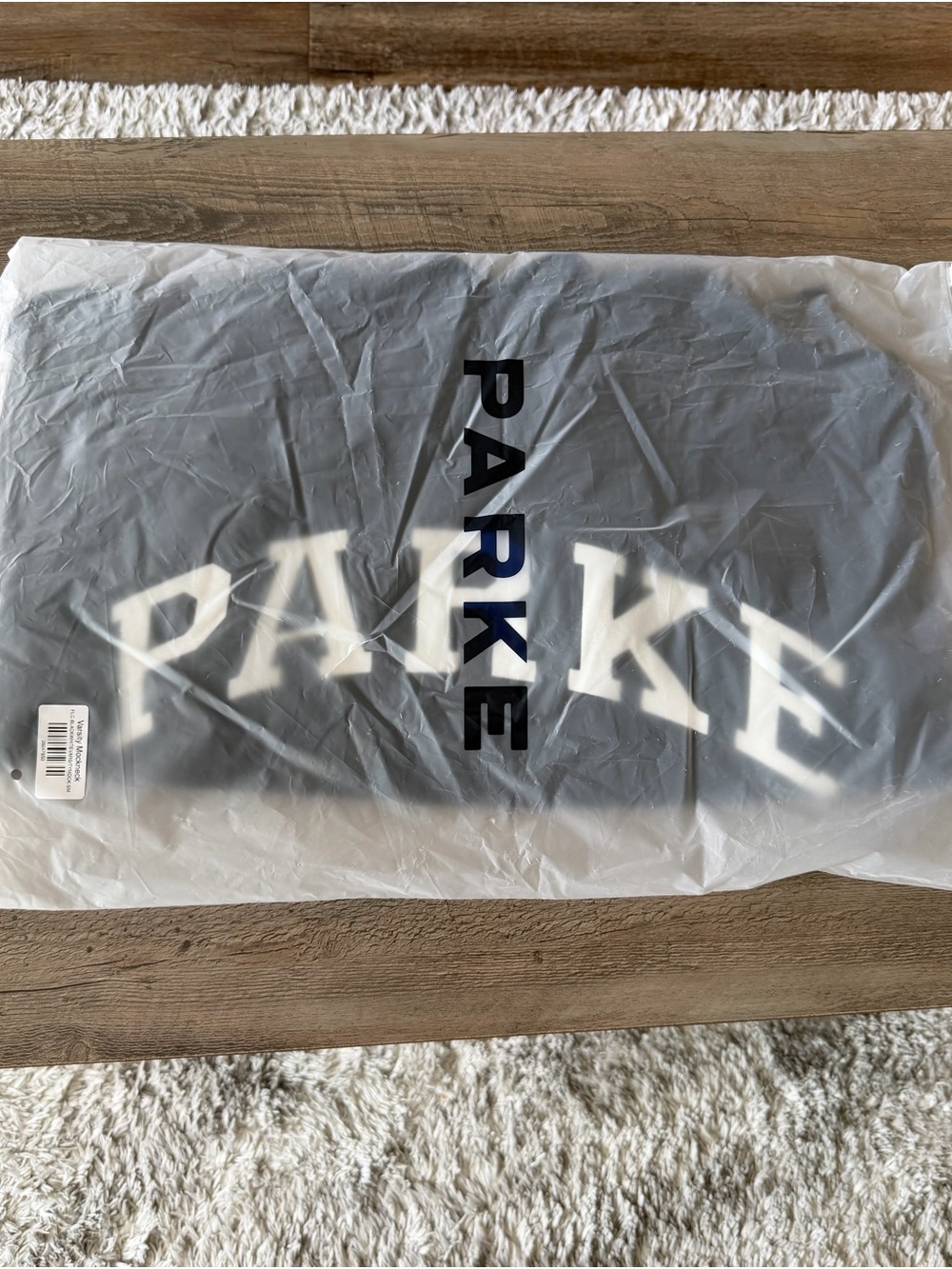 NWT PARKE Varsity Mockneck Sz S/M *black & white* - Picture 2 of 4
